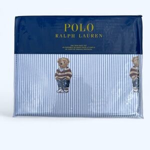 Polo Ralph Lauren Polo Bear Twin Sheet Set Brand New